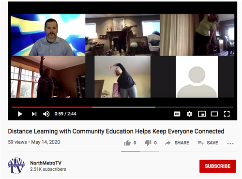 Virtual online yoga class 